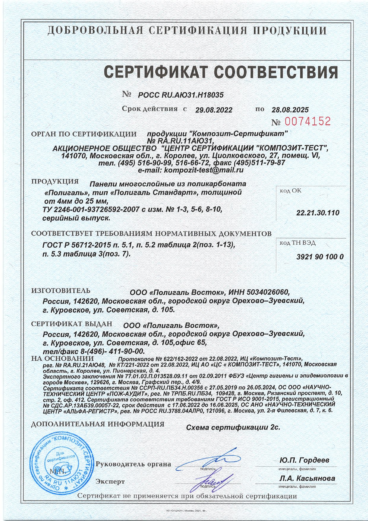 Cертификаты